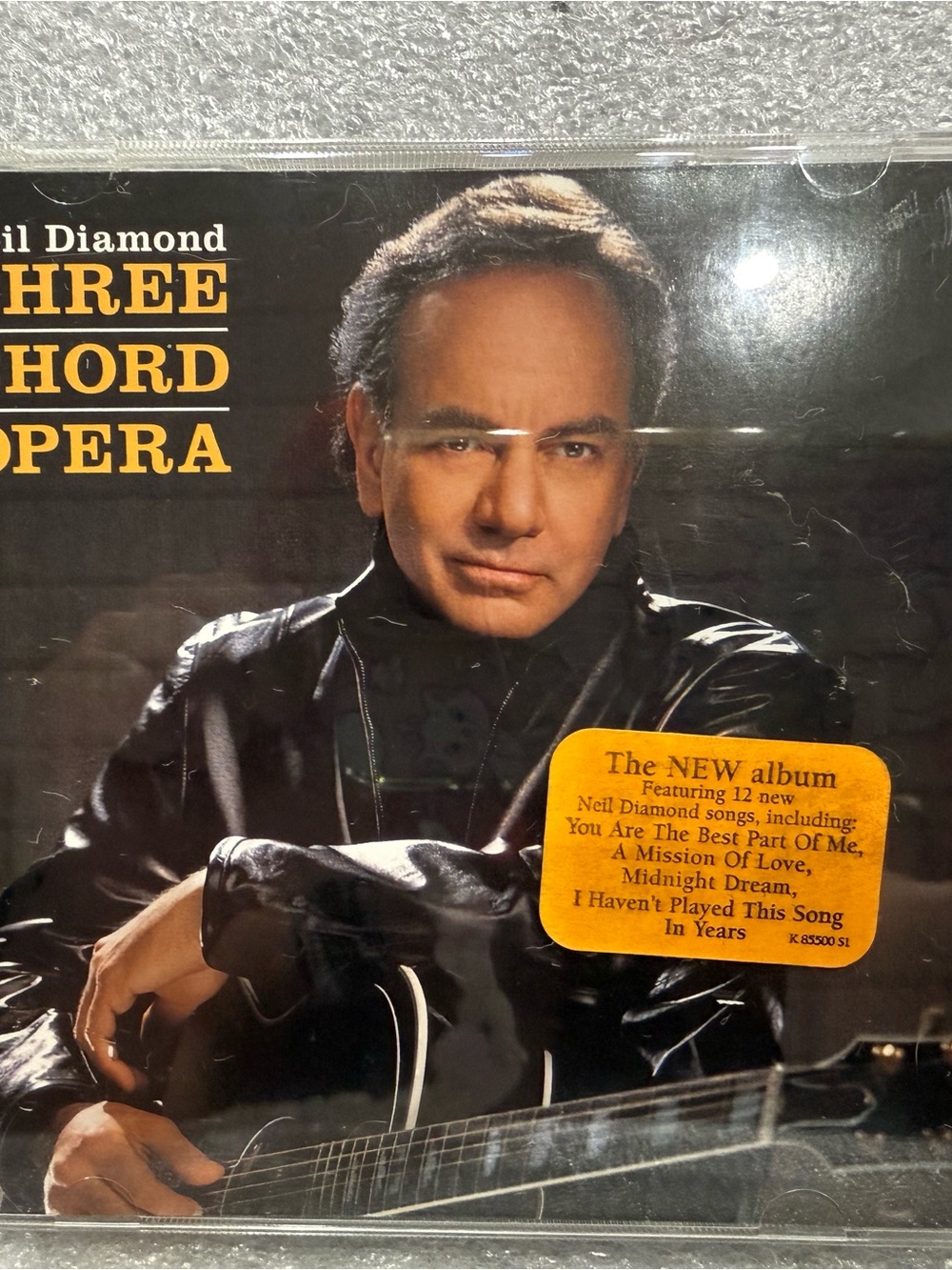 Neil Diamond Three Chord Opera CD - Black Jacket with Yellow Accent